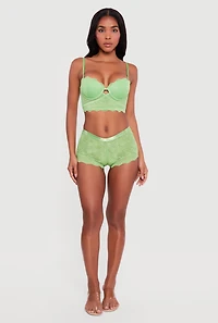 Floral Lace Keyhole Convertible Longline Balconette Bra