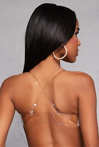 Bebe Clear Back Strap Balconette Bra | Convertible to Strapless