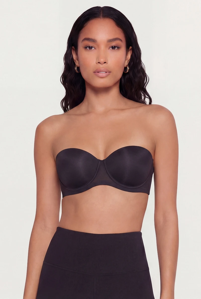 Convertible Mesh Push Up Balconette Bra
