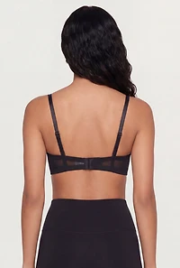 Convertible Mesh Push Up Balconette Bra