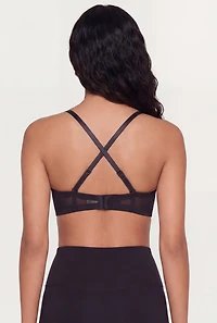 Convertible Mesh Push Up Balconette Bra