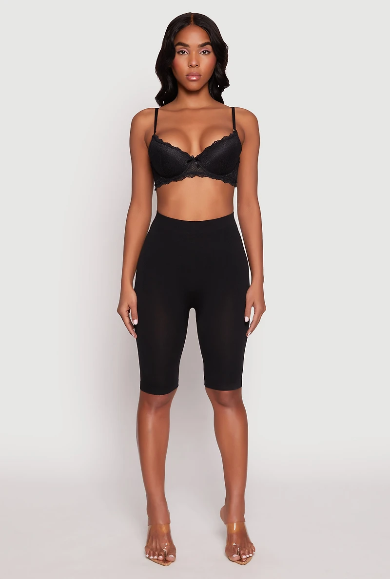 Womens Scalloped Trim Lace Plunge Bra, Black, Size 36B