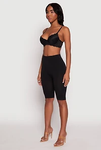 Womens Scalloped Trim Lace Plunge Bra, Black,