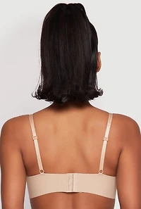 Womens Padded Push Up Plunge Bra, Beige, Size 34D