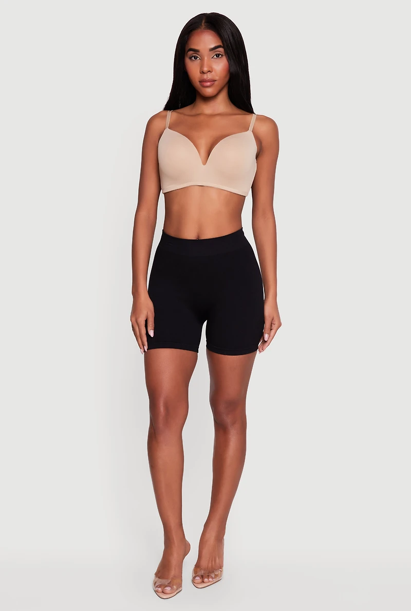 Solid Molded Padded Plunge Bra