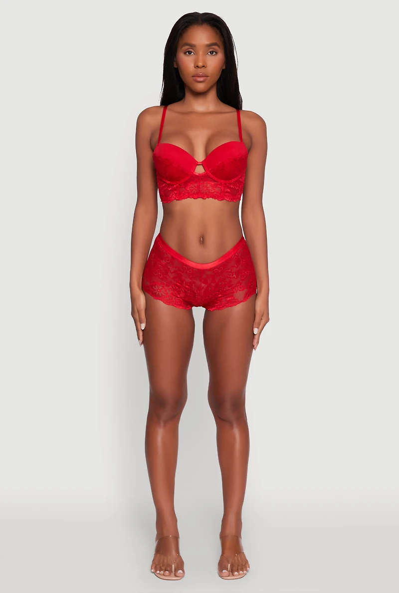 Floral Lace Boyshort Underwear