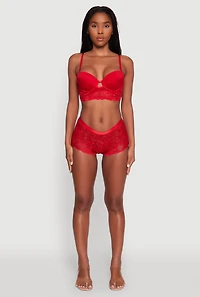 Floral Lace Boyshort Underwear