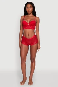 Floral Lace Boyshort Underwear