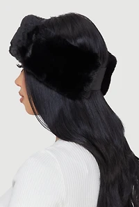 Solid Faux Fur Elastic Band Head Wrap