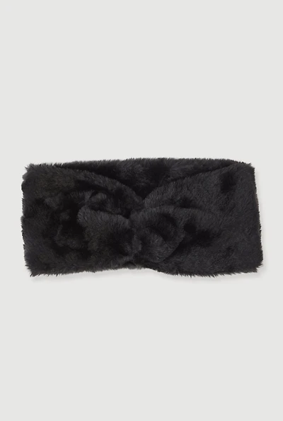 Faux Fur Twist Front Headband