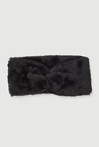 Faux Fur Twist Front Headband