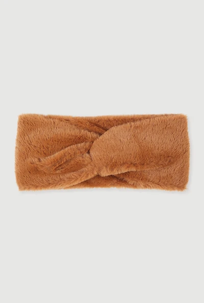Faux Fur Twist Front Headband