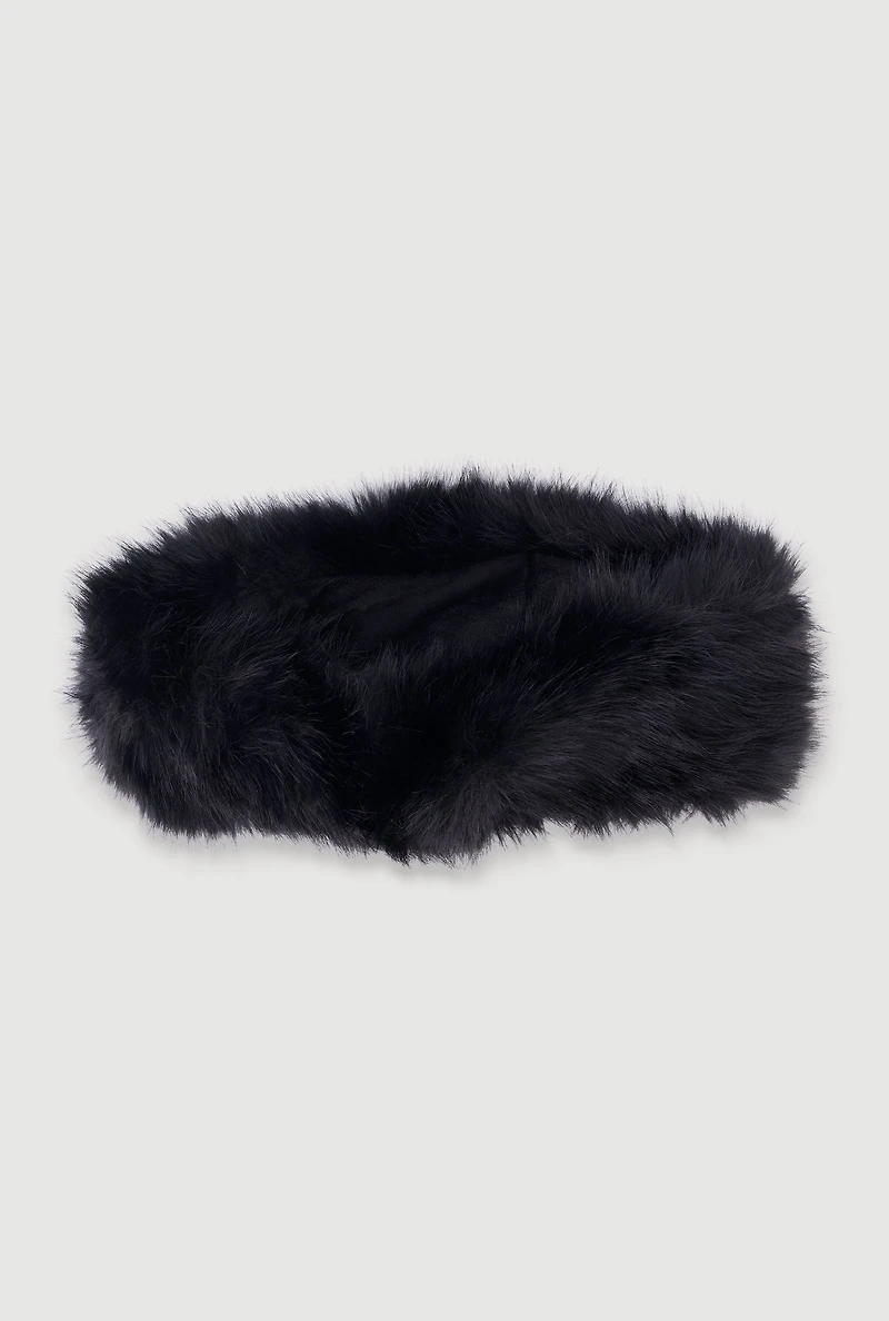 Solid Faux Fur Headband