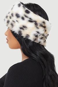 Animal Print Faux Fur Headband