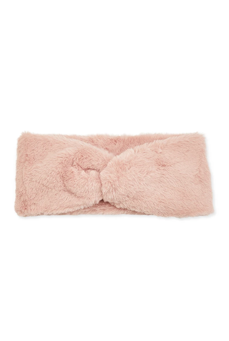 Twist Front Faux Fur Headband