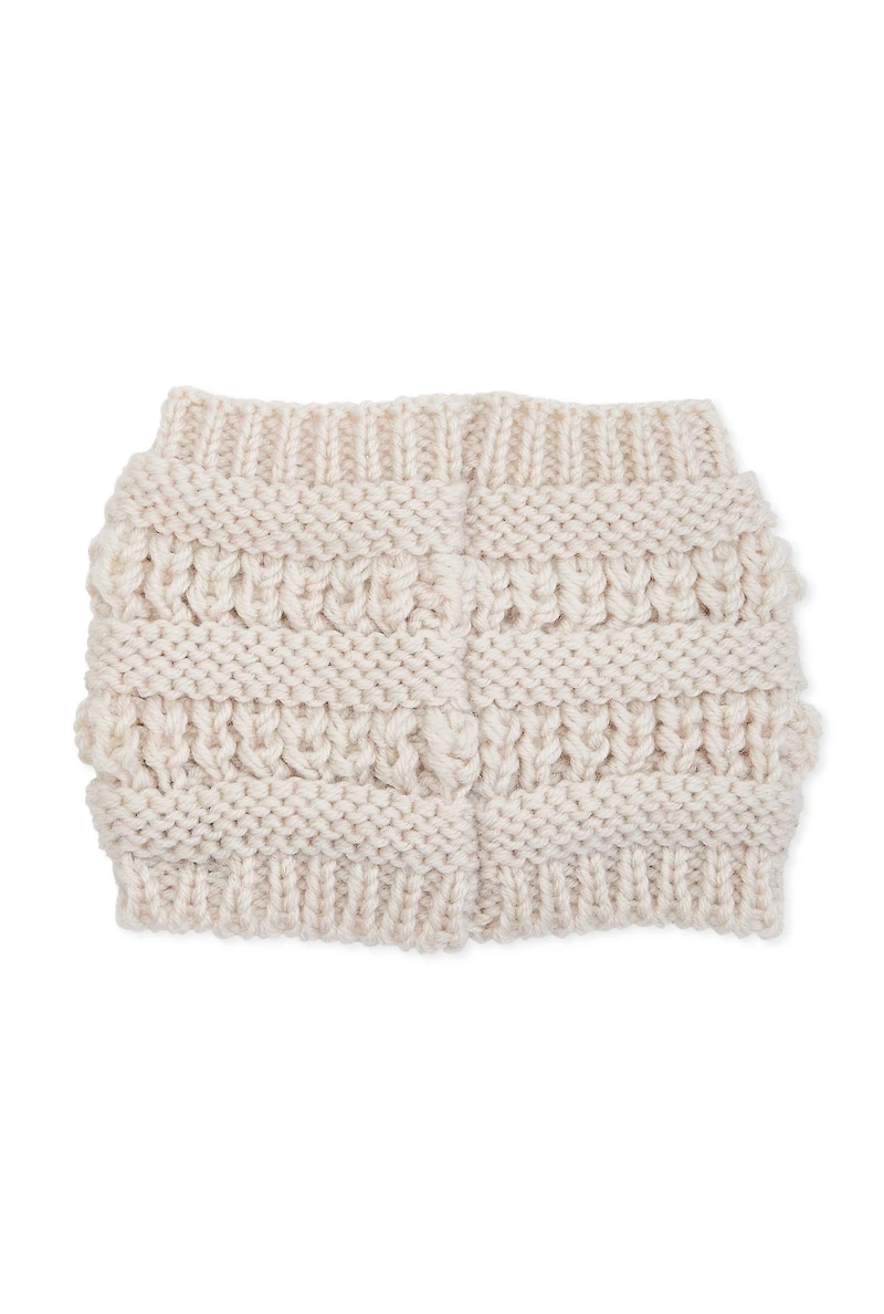 Womens Knitted Headband, White