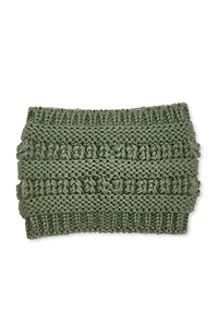 Womens Knitted Headband, Green