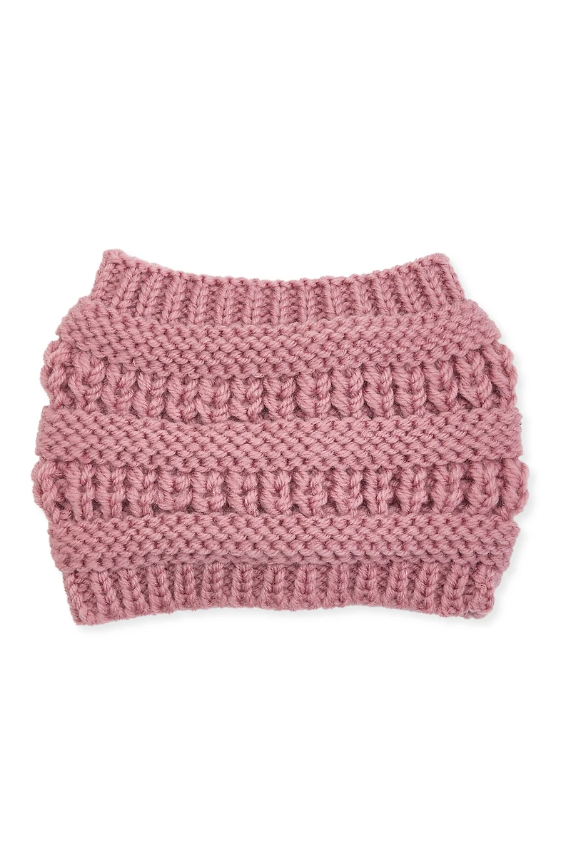 Womens Knitted Headband, Pink
