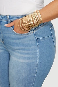 Assorted Textured Metallic Bangles Set of 30