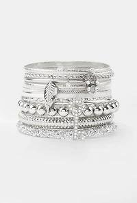 Assorted Cubic Zirconia Bangles Set of 13