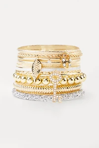 Assorted Cubic Zirconia Bangles Set of 13