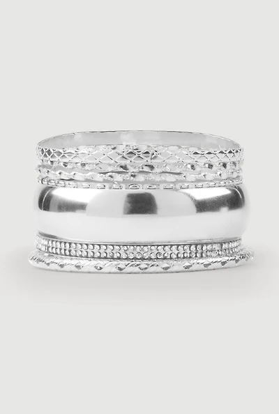 Assorted Metallic Bangles Set of
