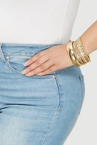 Assorted Metallic Bangles Set of 7