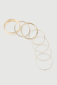 Assorted Metallic Bangles Set of 7