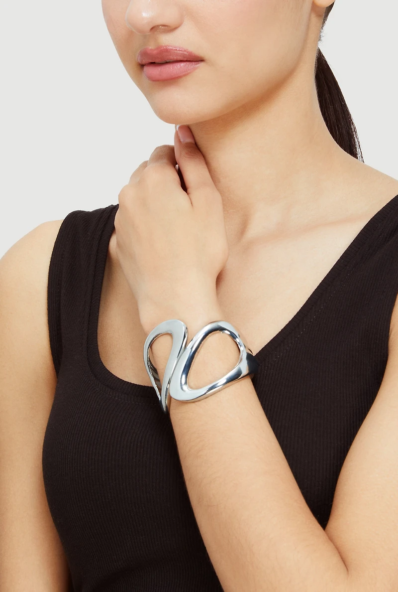 Chunky Metallic Hinge Bangle