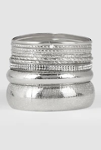 Assorted Textured Bangles Set of 10