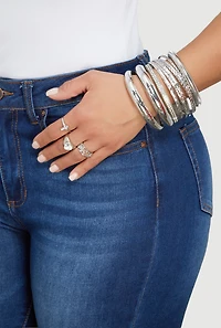 Assorted Cubic Zirconia Metallic Bracelets and Toe Rings