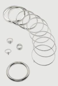Assorted Cubic Zirconia Metallic Bracelets and Toe Rings