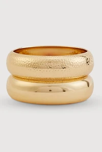 Chunky Metallic Bangles Set of 2