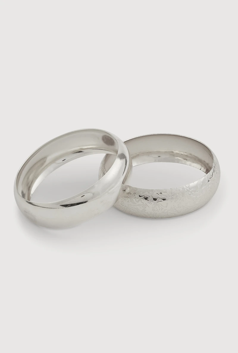 Metallic Chunky Bangles Set of 2