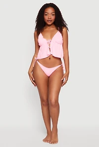 Tie Front Flyaway Tankini Top