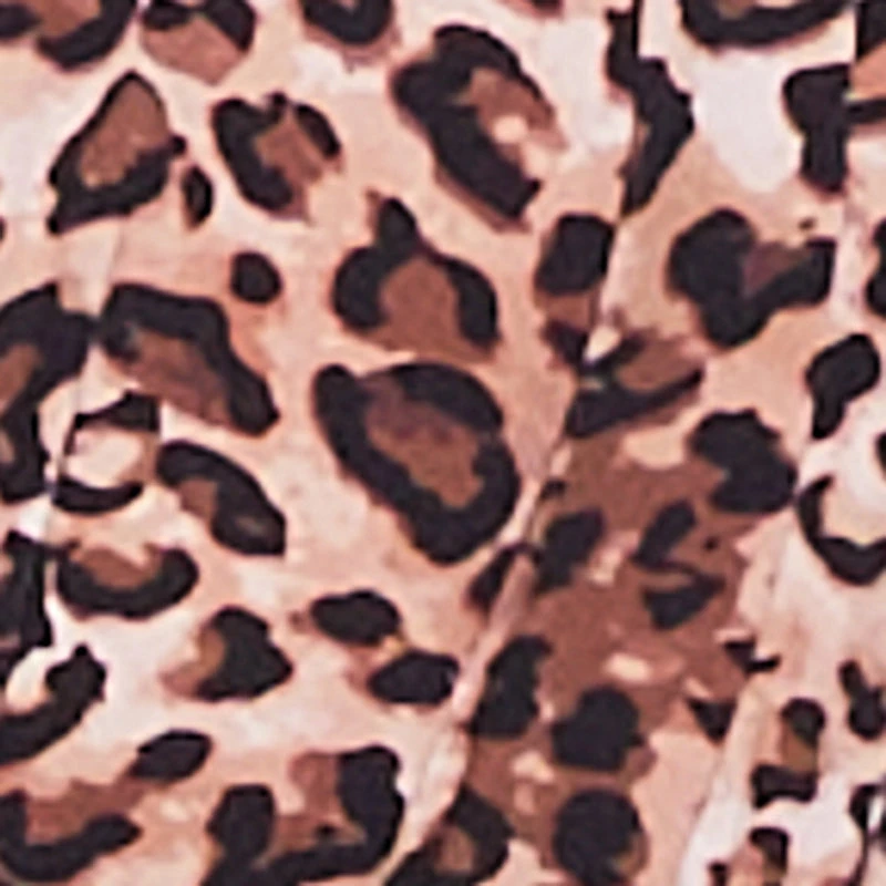 Double Strap Leopard Print Swim Bikini Top