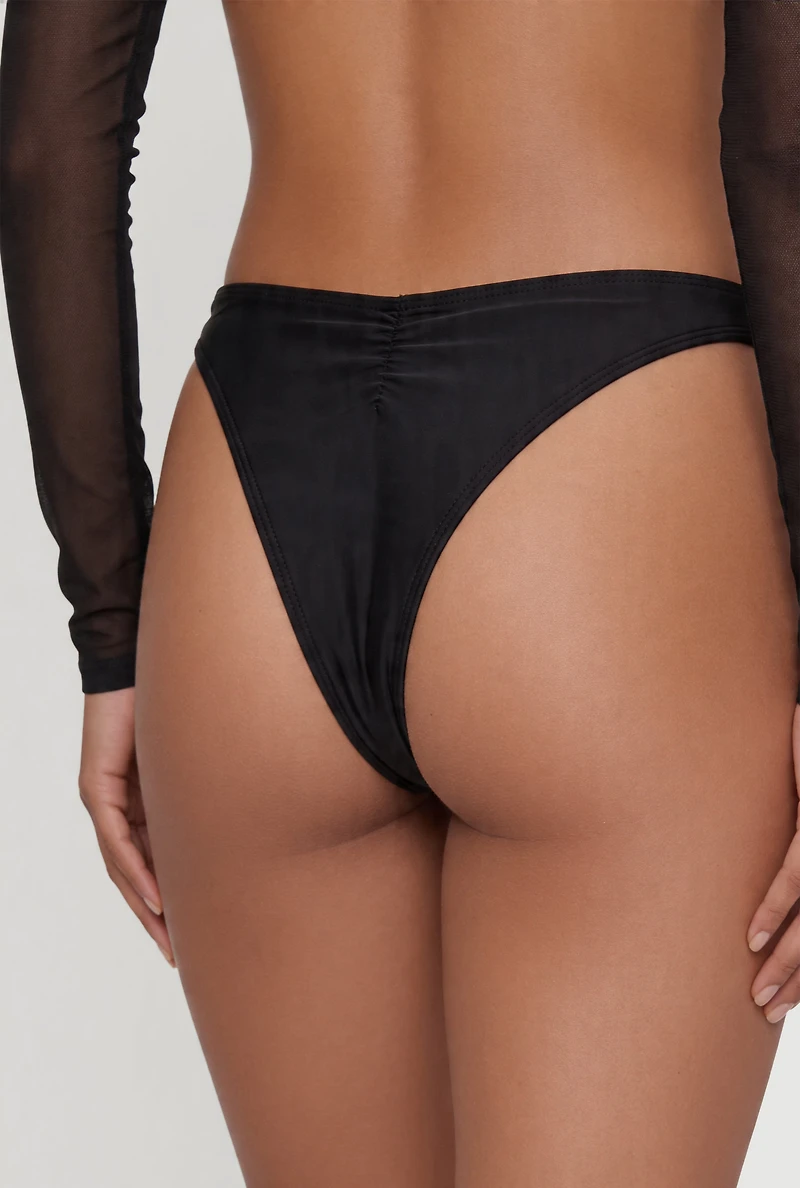 Ruched Back Bikini Bottoms