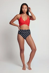 Halter Neck Wrap Bikini Top