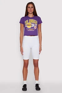 Womens NBA Los Angeles Lakers Crop Top, Purple, Size L