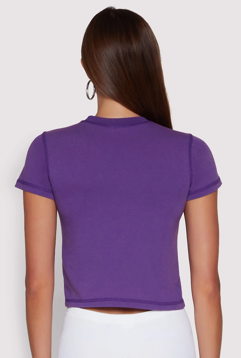 Womens NBA Los Angeles Lakers Crop Top, Purple, Size S