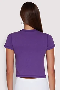 Womens NBA Los Angeles Lakers Crop Top, Purple, Size S