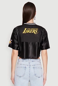 Womens NBA Los Angeles Lakers Crop Jersey, Black, Size L