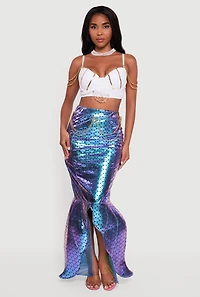 Womens Majestic Mermaid Costume, Multi,