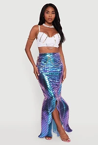 Womens Majestic Mermaid Costume, Multi,