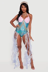 Womens Sailors Dream Mermaid Costume, Multi, Size M