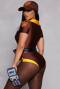 Womens Care Package Costume, Brown, Size L