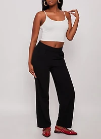 Double Lined Scoop Neck Cropped Cami