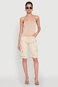 Womens Double Layered Cropped Cami, S