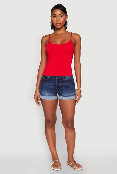 Womens Double Layered Cropped Cami,