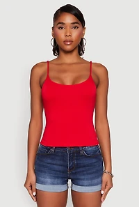 Womens Double Layered Cropped Cami,